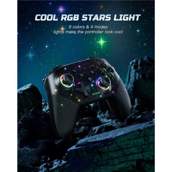 Switch Controller Compatible, 1000mAh Programmable Wireless Pro Controller - Picture 2 of 6